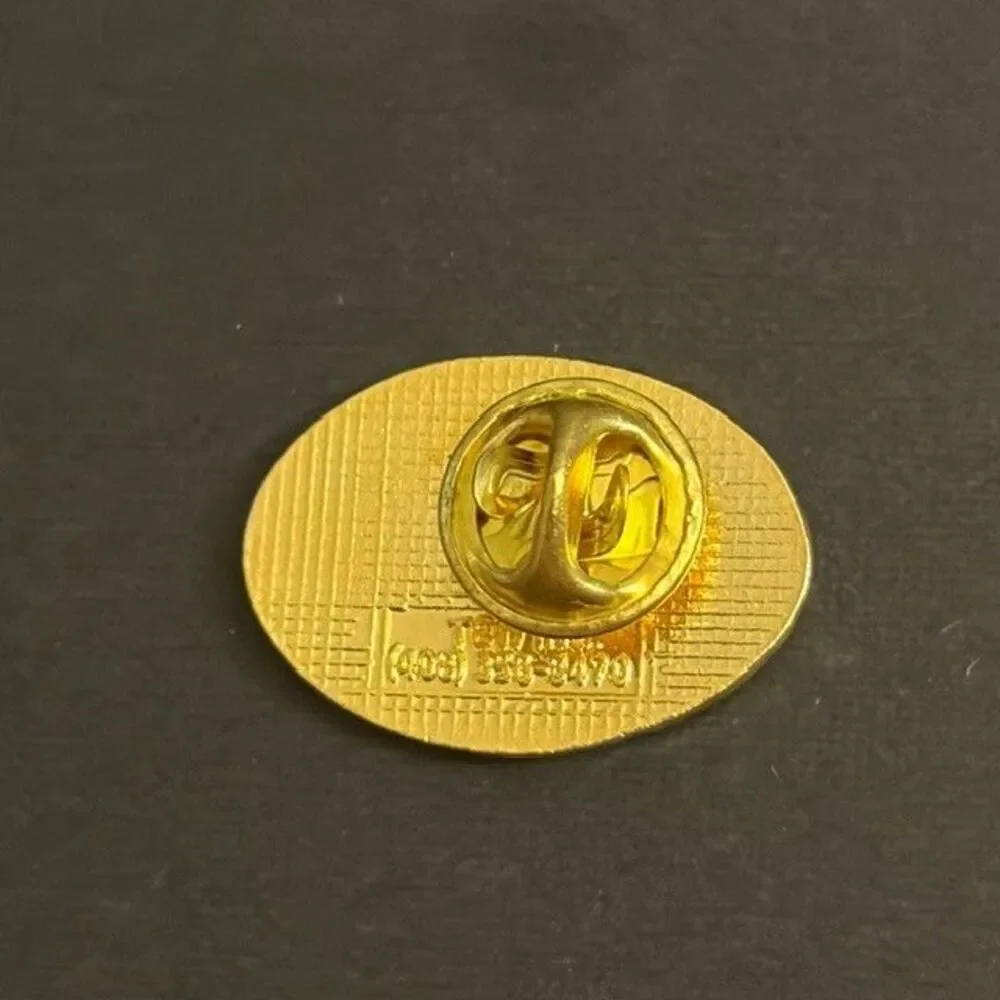 Vintage Le Roy New York NY 1834 Aqueduct Bridge Enamel Lapel Pin Souvenir